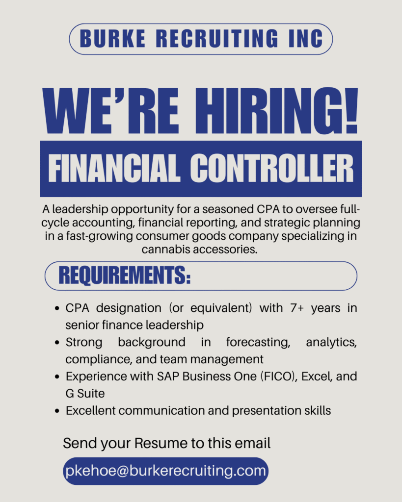 Financial controller job in Vancouver office reviewing strategic plans with team.