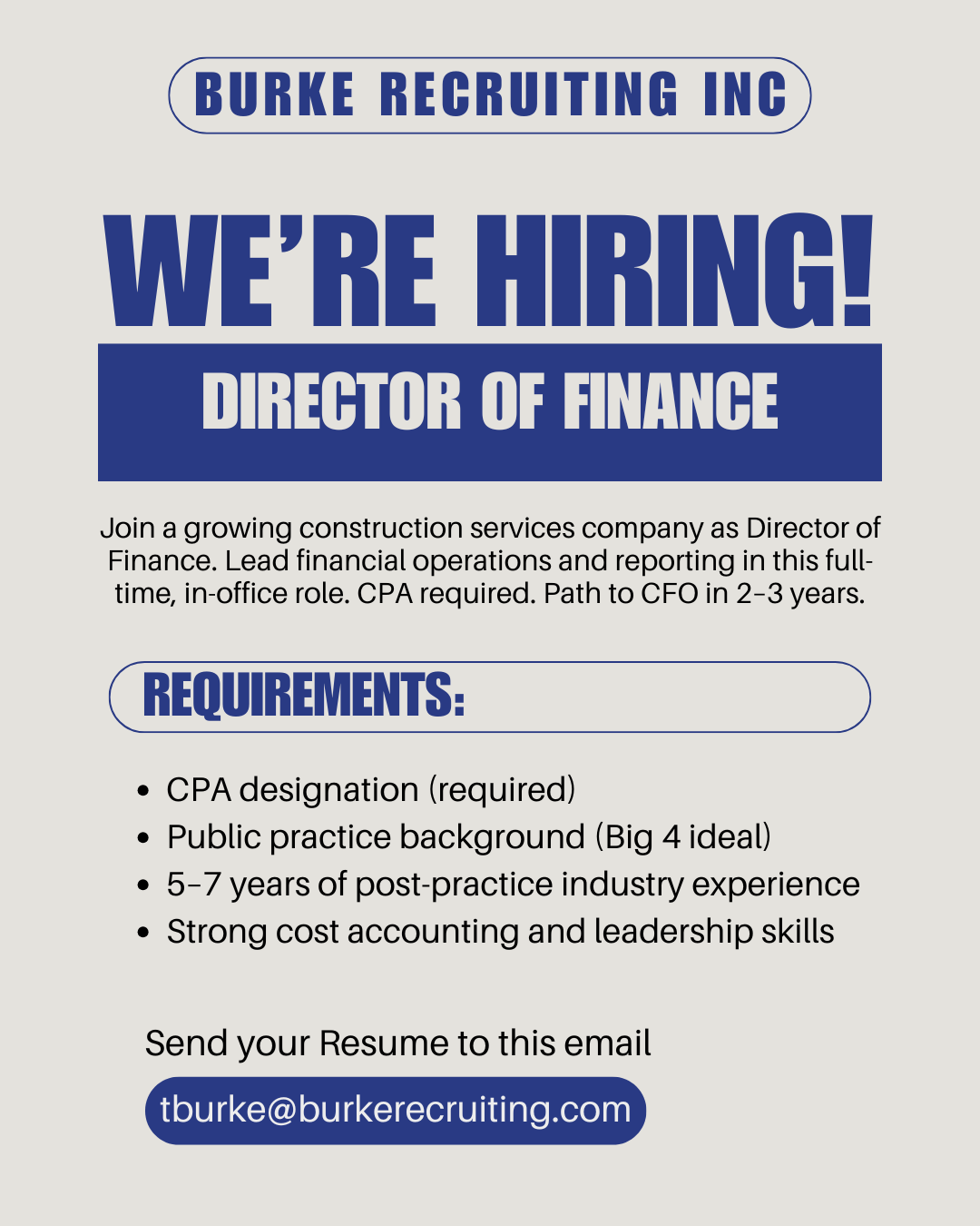 New Director of Finance Role In Coquitlam | Apply Now!