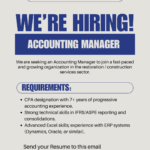 New Accounting Manager Role In Coquitlam