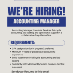 Accounting Manager Job In Coquitlam | Apply Now!