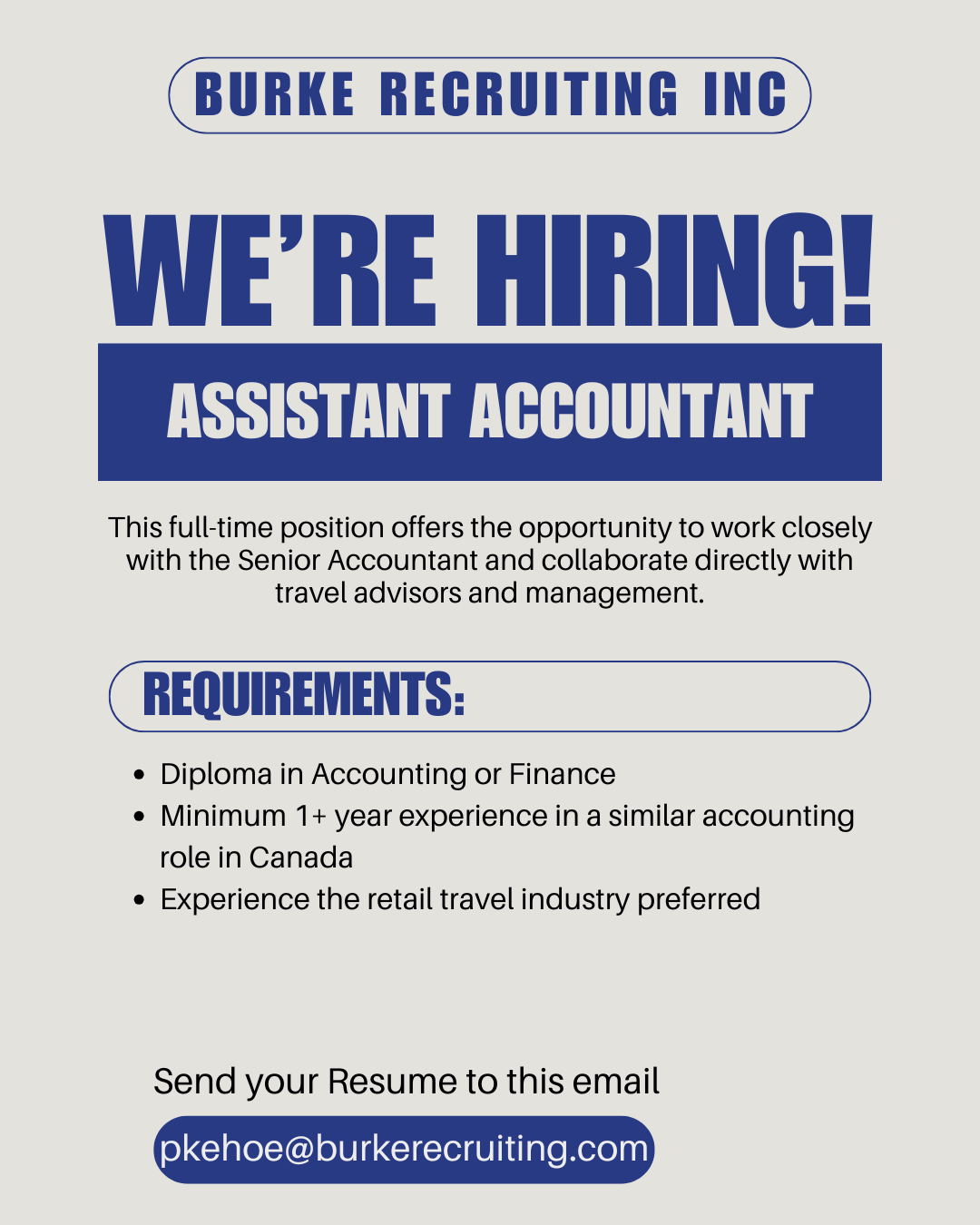 Assistant Accountant Role in Vancouver | Apply Now!