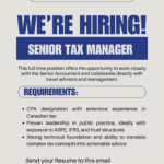 Senior Tax Manager – Partnership Track | Apply Now