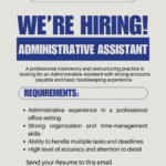 New Administrative Assistant Job Vancouver | Premier Insolvency Firm