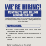 Contracts and Billing Administrator | Hiring Now
