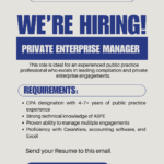 Hiring Now: Private Enterprise Manager in Vancouver