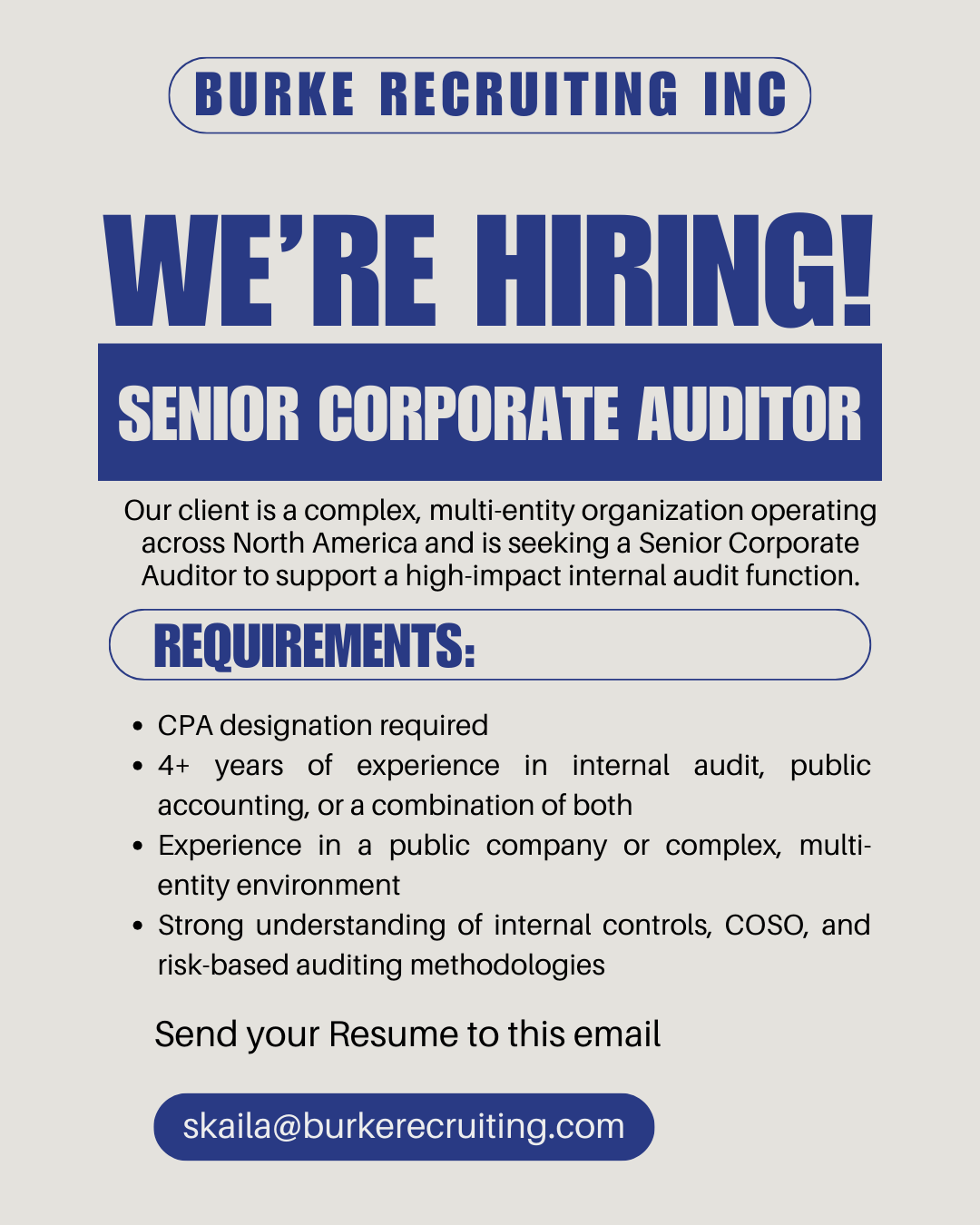New Senior Corporate Auditor Job in Richmond New Senior Corporate Auditor Job in Richmond
